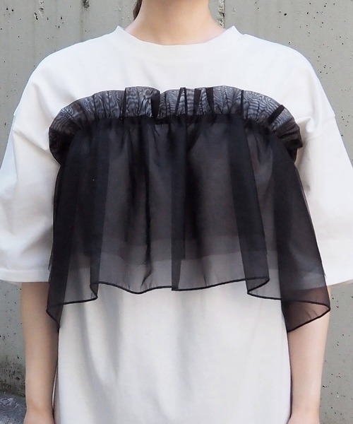 tiptop(ティップトップ)の「BIGTシャツ×フリルベルトセット(Tシャツ/カットソー・レディース・ブラック系その他/サックスブルー/ピンク/ホワイト系その他/オフホワイト・FREE)」の19枚目の写真