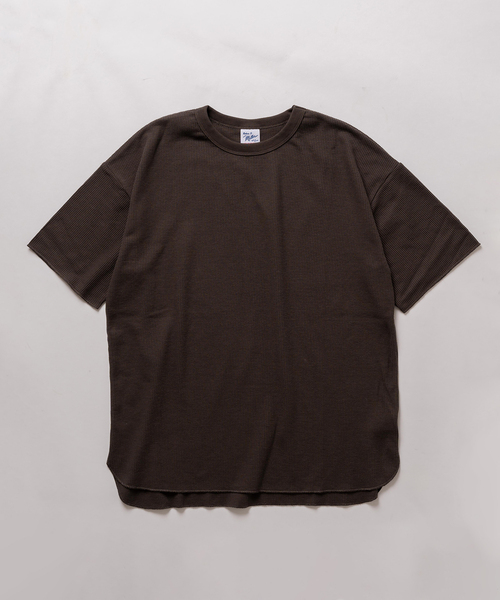 MILLER(ミラー)の「MILLER 別注 ワッフル Tシャツ(Tシャツ/カットソー・メンズ・オートミール/ブラック/チャコールグレー/ホワイト・LARGE/MEDIUM/SMALL)」の3枚目の写真