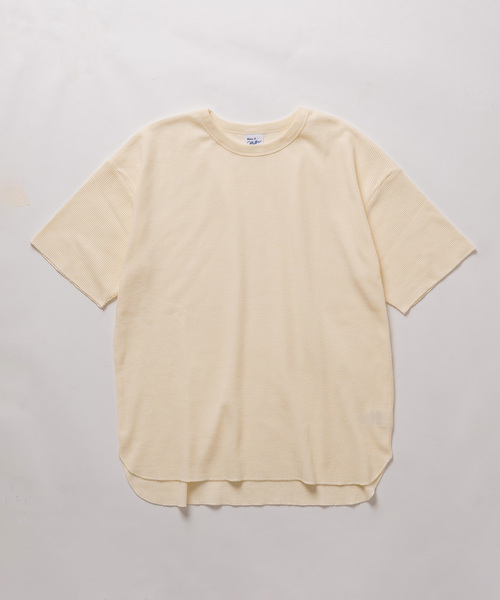 MILLER(ミラー)の「MILLER 別注 ワッフル Tシャツ(Tシャツ/カットソー・メンズ・オートミール/ブラック/チャコールグレー/ホワイト・LARGE/MEDIUM/SMALL)」の5枚目の写真