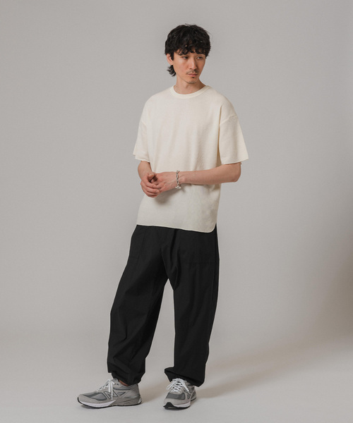 MILLER(ミラー)の「MILLER 別注 ワッフル Tシャツ(Tシャツ/カットソー・メンズ・オートミール/ブラック/チャコールグレー/ホワイト・LARGE/MEDIUM/SMALL)」の9枚目の写真