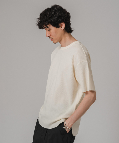 MILLER(ミラー)の「MILLER 別注 ワッフル Tシャツ(Tシャツ/カットソー・メンズ・オートミール/ブラック/チャコールグレー/ホワイト・LARGE/MEDIUM/SMALL)」の15枚目の写真