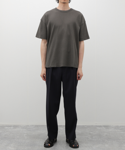 MILLER(ミラー)の「MILLER 別注 ワッフル Tシャツ(Tシャツ/カットソー・メンズ・オートミール/ブラック/チャコールグレー/ホワイト・LARGE/MEDIUM/SMALL)」の20枚目の写真