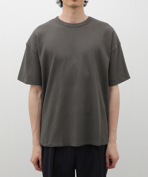 MILLER(ミラー)の「MILLER 別注 ワッフル Tシャツ(Tシャツ/カットソー・メンズ・オートミール/ブラック/チャコールグレー/ホワイト・LARGE/MEDIUM/SMALL)」の21枚目の写真