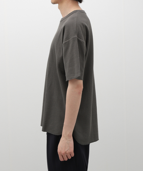 MILLER(ミラー)の「MILLER 別注 ワッフル Tシャツ(Tシャツ/カットソー・メンズ・オートミール/ブラック/チャコールグレー/ホワイト・LARGE/MEDIUM/SMALL)」の22枚目の写真