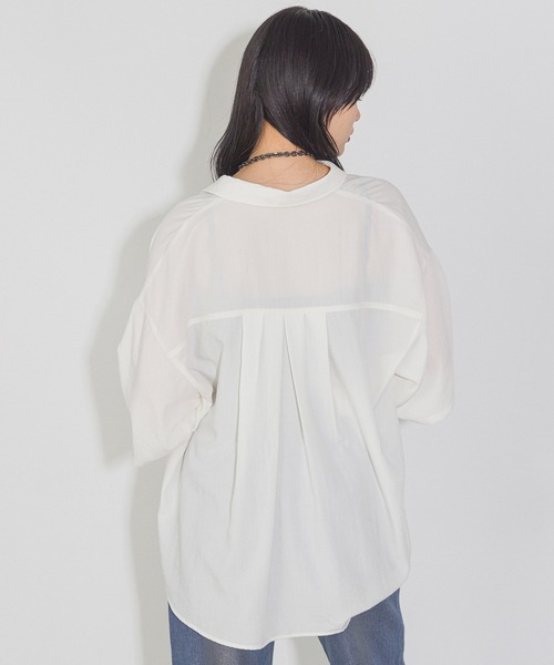 PAGEBOY(ページボーイ)の「ルーズ半袖シャツ(シャツ/ブラウス・レディース・オフホワイト/グレー/ブルー/ブラック・FREE)」の10枚目の写真