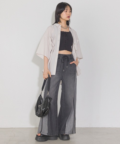 PAGEBOY(ページボーイ)の「ルーズ半袖シャツ(シャツ/ブラウス・レディース・オフホワイト/グレー/ブルー/ブラック・FREE)」の16枚目の写真