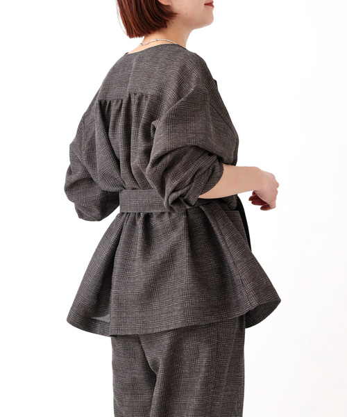 Spick and Span リネンライクノーカラージャケット リネンライクノーカラージャケット | スピック＆スパン(Spick
