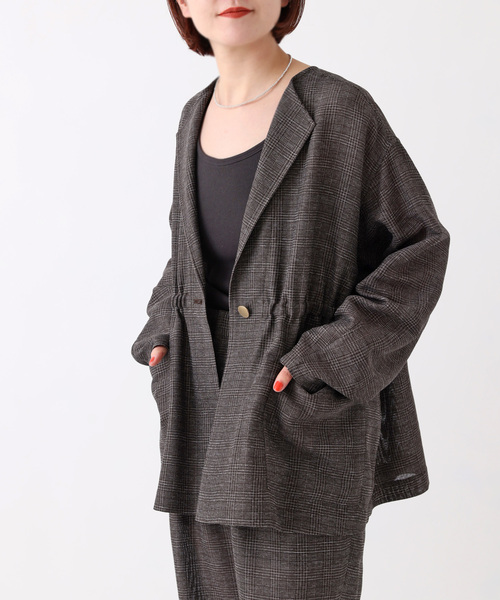 美品*スピックアンドスパン*定番リネンライク ノーカラージャケット*ブラック38 Spick & Span（ノーカラージャケット）のフリマアイテム一覧
