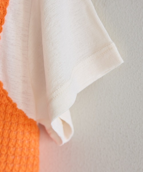 CIAOPANIC TYPY（チャオパニックティピー）の「■【KIDS】シアーワッフルビスチェTEE（Tシャツ/カットソー・キッズ・ピンク/ブラック/オレンジ・MEDIUM/SMALL/XX-LARGE/X-LARGE/LARGE）」の8枚目の写真