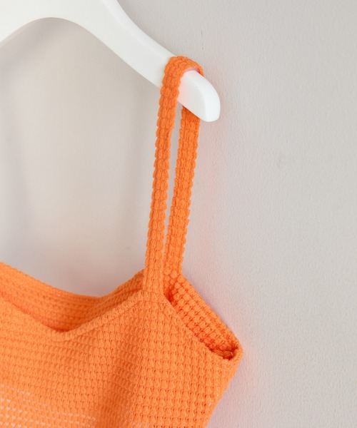 CIAOPANIC TYPY（チャオパニックティピー）の「■【KIDS】シアーワッフルビスチェTEE（Tシャツ/カットソー・キッズ・ピンク/ブラック/オレンジ・MEDIUM/SMALL/XX-LARGE/X-LARGE/LARGE）」の16枚目の写真