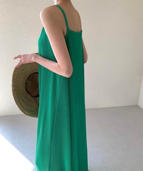 N.s(エヌドットエス)の「リブカットキャミフレアワンピース(ワンピース・レディース・グリーン/ブルー/パープル・FREE)」の6枚目の写真