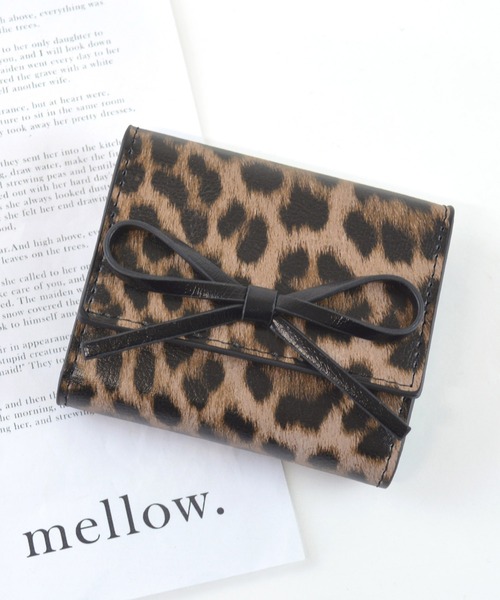 ALTROSE（アルトローズ）の「リボン ボックスコイン 三つ折り財布 ミニ財布 ルリリ（財布・レディース・ブラック/シルバー/ブルー/レッド/アイボリー/レオパード・FREE）」の6枚目の写真