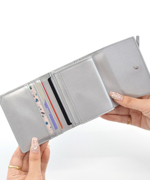 ALTROSE（アルトローズ）の「リボン ボックスコイン 三つ折り財布 ミニ財布 ルリリ（財布・レディース・ブラック/シルバー/ブルー/レッド/アイボリー/レオパード・FREE）」の18枚目の写真