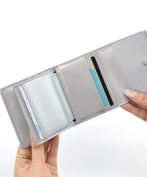 ALTROSE（アルトローズ）の「リボン ボックスコイン 三つ折り財布 ミニ財布 ルリリ（財布・レディース・ブラック/シルバー/ブルー/レッド/アイボリー/レオパード・FREE）」の19枚目の写真