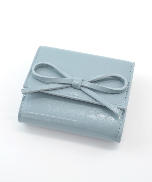 ALTROSE（アルトローズ）の「リボン ボックスコイン 三つ折り財布 ミニ財布 ルリリ（財布・レディース・ブラック/シルバー/ブルー/レッド/アイボリー/レオパード・FREE）」の9枚目の写真