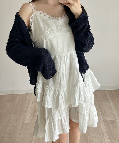 RiLi(リリ)の「レースフリルティアードミニワンピ【RL】(ワンピース・レディース・ブラック/ホワイト・FREE)」の18枚目の写真