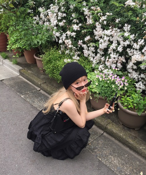 RiLi(リリ)の「レースフリルティアードミニワンピ【RL】(ワンピース・レディース・ブラック/ホワイト・FREE)」の4枚目の写真