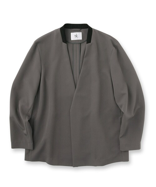 tk.TAKEO KIKUCHI(ティーケータケオキクチ)の「◆360度ストレッチノーカラージャケット(ノーカラージャケット・メンズ・グレー/ブラック/ダークブラウン/ブルー・01/02/03/04)」の13枚目の写真