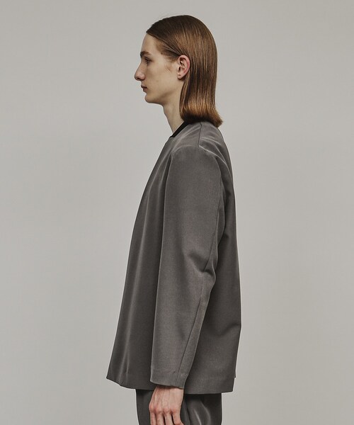 tk.TAKEO KIKUCHI(ティーケータケオキクチ)の「◆360度ストレッチノーカラージャケット(ノーカラージャケット・メンズ・グレー/ブラック/ダークブラウン/ブルー・01/02/03/04)」の15枚目の写真