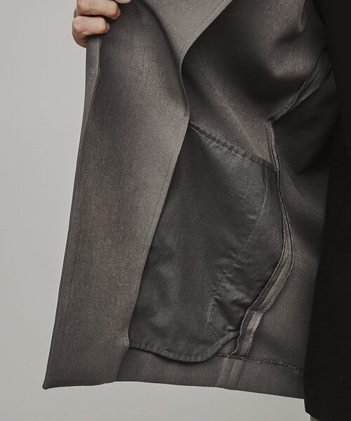 tk.TAKEO KIKUCHI(ティーケータケオキクチ)の「◆360度ストレッチノーカラージャケット(ノーカラージャケット・メンズ・グレー/ブラック/ダークブラウン/ブルー・01/02/03/04)」の20枚目の写真