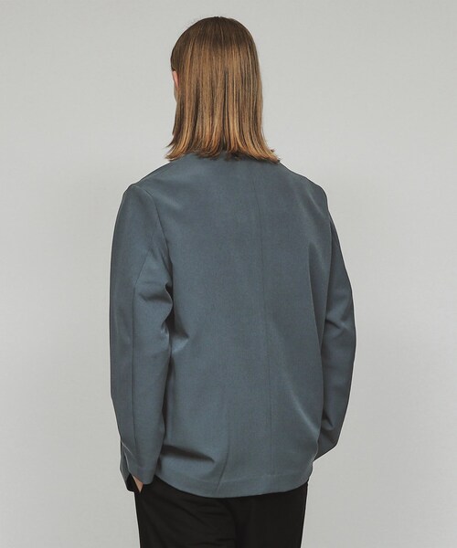 tk.TAKEO KIKUCHI(ティーケータケオキクチ)の「◆360度ストレッチノーカラージャケット(ノーカラージャケット・メンズ・グレー/ブラック/ダークブラウン/ブルー・01/02/03/04)」の5枚目の写真