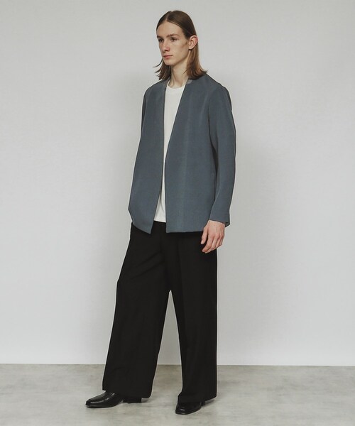 tk.TAKEO KIKUCHI(ティーケータケオキクチ)の「◆360度ストレッチノーカラージャケット(ノーカラージャケット・メンズ・グレー/ブラック/ダークブラウン/ブルー・01/02/03/04)」の6枚目の写真