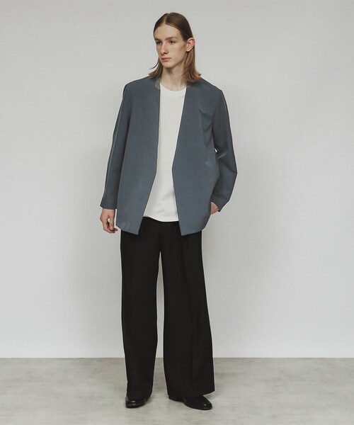 tk.TAKEO KIKUCHI(ティーケータケオキクチ)の「◆360度ストレッチノーカラージャケット(ノーカラージャケット・メンズ・グレー/ブラック/ダークブラウン/ブルー・01/02/03/04)」の7枚目の写真