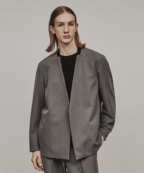 tk.TAKEO KIKUCHI(ティーケータケオキクチ)の「◆360度ストレッチノーカラージャケット(ノーカラージャケット・メンズ・グレー/ブラック/ダークブラウン/ブルー・01/02/03/04)」の9枚目の写真