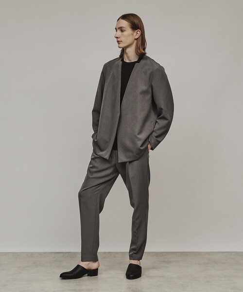 tk.TAKEO KIKUCHI(ティーケータケオキクチ)の「◆360度ストレッチノーカラージャケット(ノーカラージャケット・メンズ・グレー/ブラック/ダークブラウン/ブルー・01/02/03/04)」の10枚目の写真