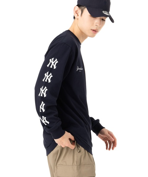 NEW ERA(ニューエラ)の「ニューエラ 長袖Tシャツ MLB 綿コットン(Tシャツ/カットソー・メンズ・ネイビー/カーキ/ブラック/ホワイト・M/L/S/XXL/XL)」の18枚目の写真