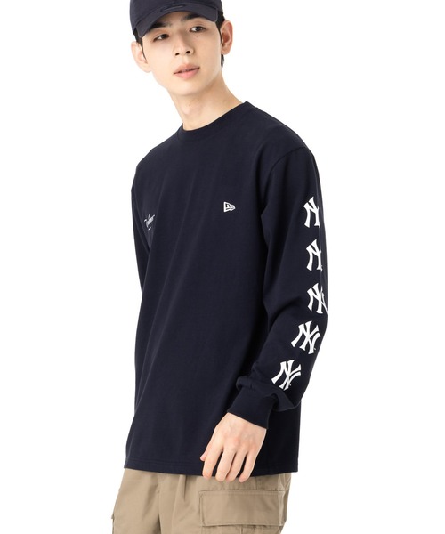 NEW ERA(ニューエラ)の「ニューエラ 長袖Tシャツ MLB 綿コットン(Tシャツ/カットソー・メンズ・ネイビー/カーキ/ブラック/ホワイト・M/L/S/XXL/XL)」の19枚目の写真