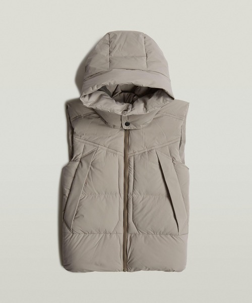 G-STAR（ジースター）の「G-WHISTLER PADDED HOODED VEST 2.0/撥水中綿ナイロンベスト/フード取り外し可能（ダウンベスト・メンズ・ダークブルー/グレイッシュベージュ/イエロー・LARGE/MEDIUM/SMALL/X-SMALL/X-LARGE）」の17枚目の写真
