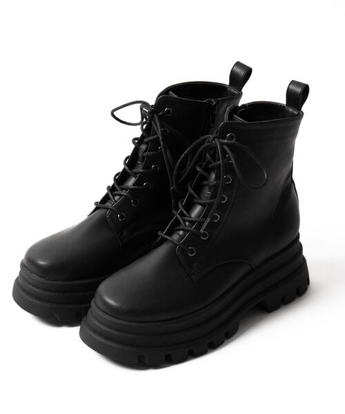 WEGO（ウィゴー）の「WEGO/レースアップショートブーツ（ブーツ・レディース・ブラック系その他/ブラック・LARGE/MEDIUM）」の5枚目の写真