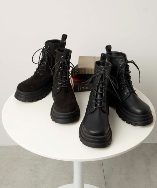 WEGO（ウィゴー）の「WEGO/レースアップショートブーツ（ブーツ・レディース・ブラック系その他/ブラック・LARGE/MEDIUM）」の3枚目の写真