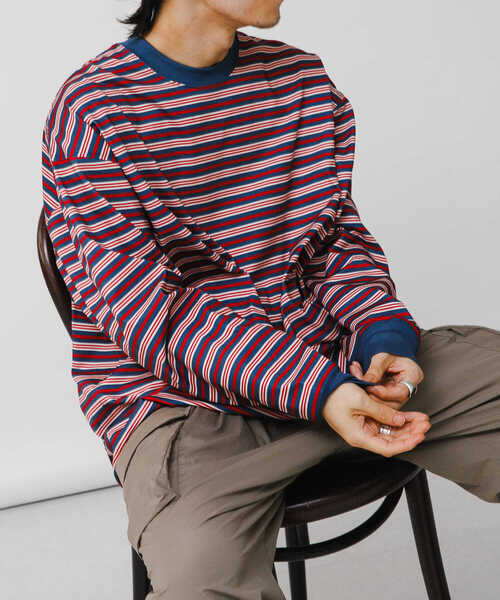 DAIWA PIER39　DRAWSTRING MULTI BORDER L/S TEE