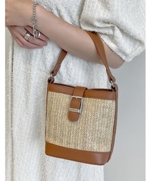 Re:EDIT | 2WAYフェイクレザーベルトかごショルダーバッグ(ショルダーバッグ)