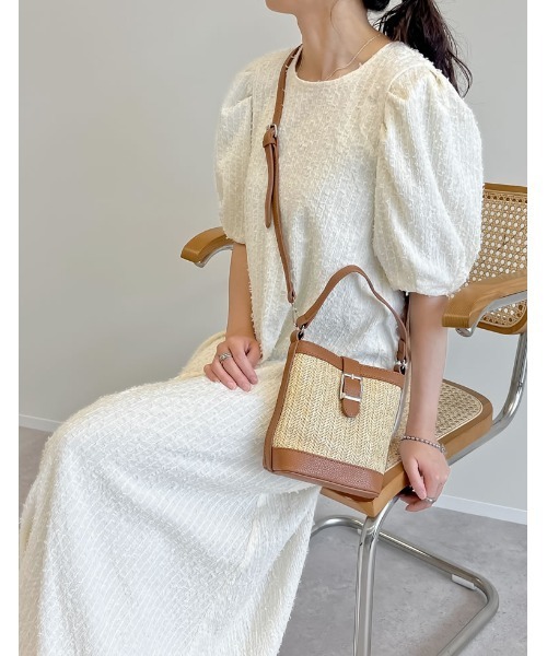 Re:EDIT（リエディ）の「2WAYフェイクレザーベルトかごショルダーバッグ（ショルダーバッグ・レディース・ブラウン/ブラック・FREE）」の8枚目の写真