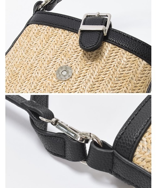 Re:EDIT（リエディ）の「2WAYフェイクレザーベルトかごショルダーバッグ（ショルダーバッグ・レディース・ブラウン/ブラック・FREE）」の10枚目の写真