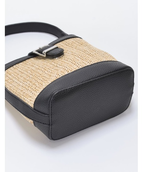 Re:EDIT（リエディ）の「2WAYフェイクレザーベルトかごショルダーバッグ（ショルダーバッグ・レディース・ブラウン/ブラック・FREE）」の11枚目の写真