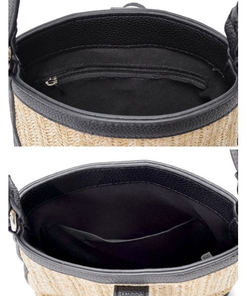 Re:EDIT（リエディ）の「2WAYフェイクレザーベルトかごショルダーバッグ（ショルダーバッグ・レディース・ブラウン/ブラック・FREE）」の12枚目の写真