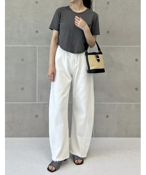 Re:EDIT（リエディ）の「2WAYフェイクレザーベルトかごショルダーバッグ（ショルダーバッグ・レディース・ブラウン/ブラック・FREE）」の3枚目の写真