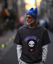 HIPANDA | (HIPANDA ハイパンダ) 男女兼用 HIIPANDA エッフェル塔 ロゴ Tシャツ(Tシャツ/カットソー)