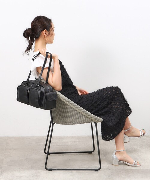 OPAQUE.CLIP(オペークドットクリップ)の「◆【多ポケット】フロントダブルポケットショルダーバッグ(ショルダーバッグ・レディース・ブラック/アイボリー・00)」の15枚目の写真