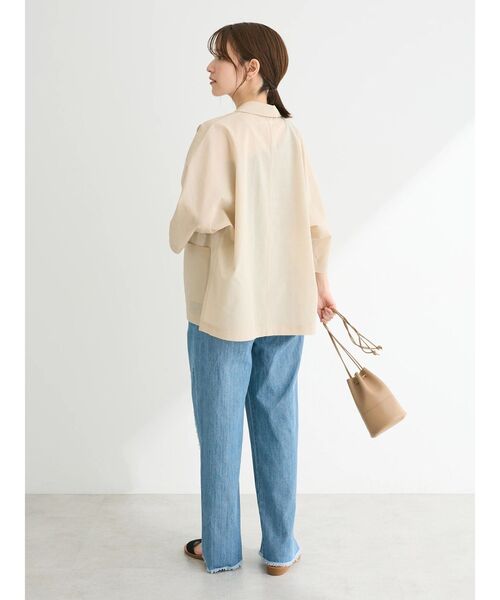 Green　Parks（グリーンパークス）の「・Double　Flags　デニムフリンジラインパンツ（デニムパンツ・レディース・ブラック/ライトインディゴブルー/ダークインディゴブルー・FREE）」の7枚目の写真