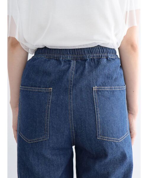 Green　Parks（グリーンパークス）の「・Double　Flags　デニムフリンジラインパンツ（デニムパンツ・レディース・ブラック/ライトインディゴブルー/ダークインディゴブルー・FREE）」の18枚目の写真