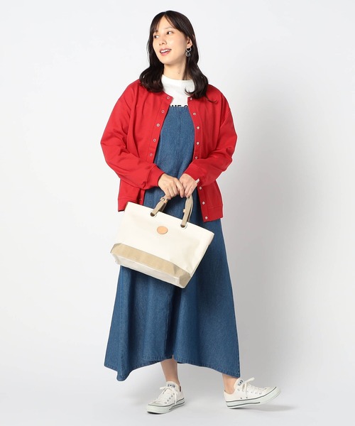 Grand PARK（グランドパーク）の「前後2WAY スナッププルオーバー（カーディガン/ボレロ・レディース・杢グレー/クリーム/レッド/ネイビー・FREE）」の5枚目の写真