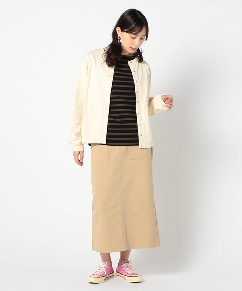 Grand PARK（グランドパーク）の「前後2WAY スナッププルオーバー（カーディガン/ボレロ・レディース・杢グレー/クリーム/レッド/ネイビー・FREE）」の6枚目の写真