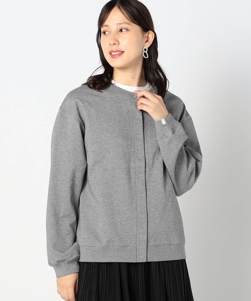 Grand PARK（グランドパーク）の「前後2WAY スナッププルオーバー（カーディガン/ボレロ・レディース・杢グレー/クリーム/レッド/ネイビー・FREE）」の9枚目の写真