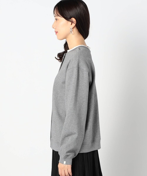 Grand PARK（グランドパーク）の「前後2WAY スナッププルオーバー（カーディガン/ボレロ・レディース・杢グレー/クリーム/レッド/ネイビー・FREE）」の11枚目の写真