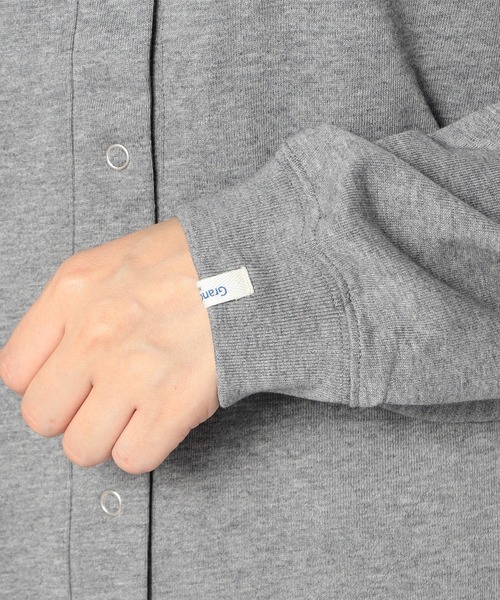 Grand PARK（グランドパーク）の「前後2WAY スナッププルオーバー（カーディガン/ボレロ・レディース・杢グレー/クリーム/レッド/ネイビー・FREE）」の15枚目の写真